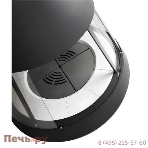 Стальной камин Hergom Mallorca со стеклом фото 9