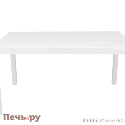 Стол Gardeck B:rattan Houston 1500*900мм, белый фото 2