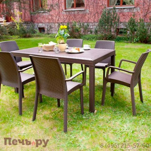 Стол Gardeck B:rattan Houston 1500*900мм, коричневый фото 2