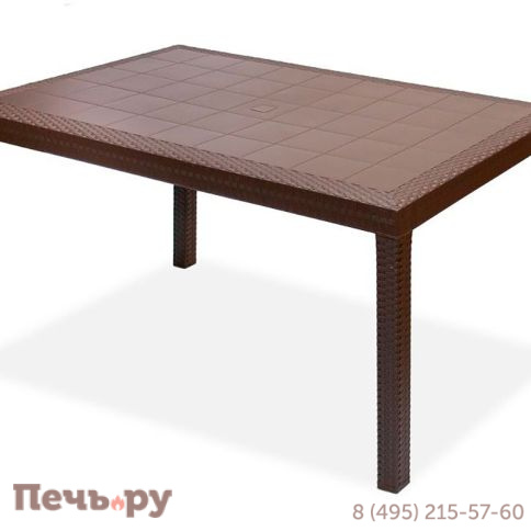 Стол Gardeck B:rattan Houston 1500*900мм, коричневый фото