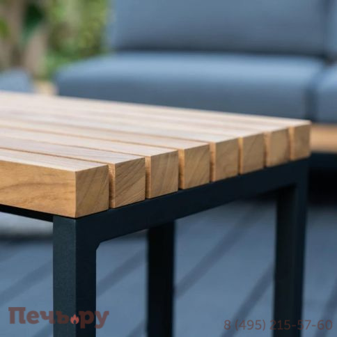 Стол Brafritid Amal антрацит/натуральный, алюминий/тик фото 6