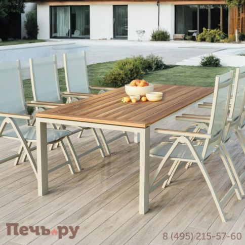 Стол Brafritid Lyon 220 алюминий/тик фото 6