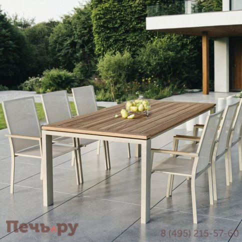 Стол Brafritid Lyon 220 алюминий/тик фото 9