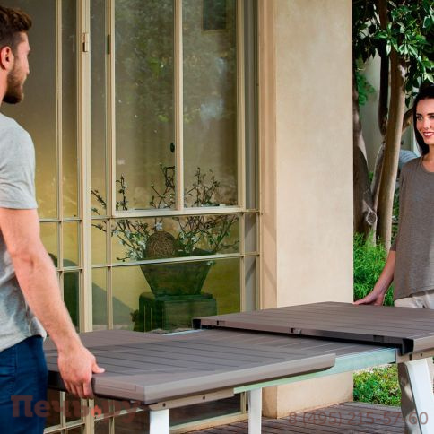 Стол Гармония раздвижной Gardeck (Harmony Extendable) белый-капучино фото 7