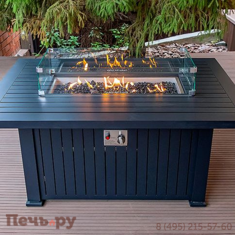 Стол камин Bellagio Fuego 2 с алюминиевым корпусом фото 2