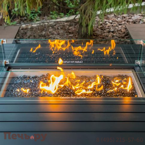 Стол камин Bellagio Fuego 2 с алюминиевым корпусом фото 6