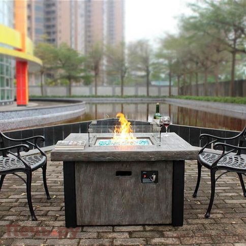 Стол камин Bellagio Fuego 3 из искусственного камня фото 2