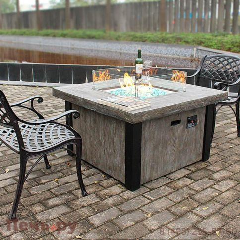 Стол камин Bellagio Fuego 3 из искусственного камня фото 3