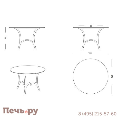 Стол обеденный плетеный DFN Wezen фото 6