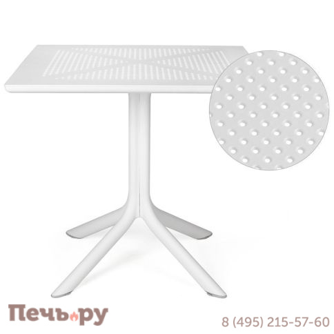 Стол пластиковый обеденный Gardeck Nardi Clip 80, белый фото 4