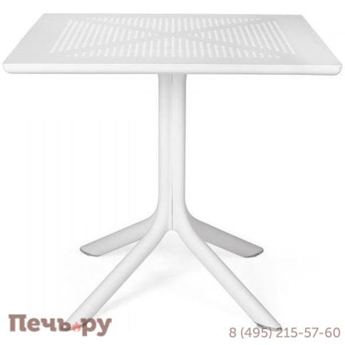 Стол пластиковый обеденный Gardeck Nardi Clip 80, белый фото