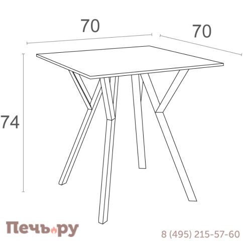 Стол пластиковый Siesta Contract Max Table 70 фото 8