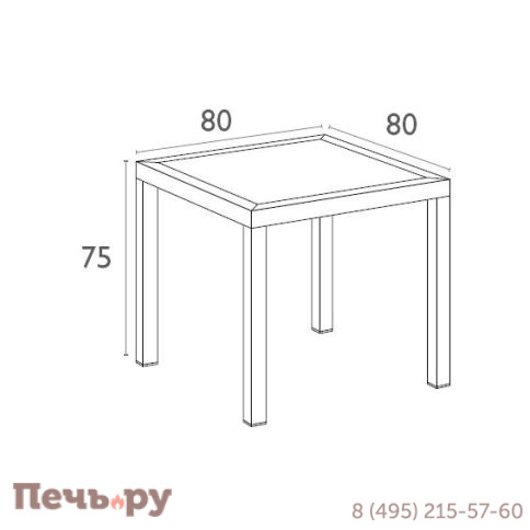 Стол пластиковый Siesta Contract Orlando 80 234/875-6724 фото 6