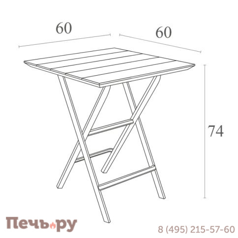 Стол пластиковый складной Siesta Contract Helen Folding Table 60 234/292-1937 фото 7