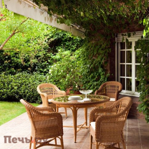 Стол плетеный обеденный Point Alga Dining Table 120 фото 3