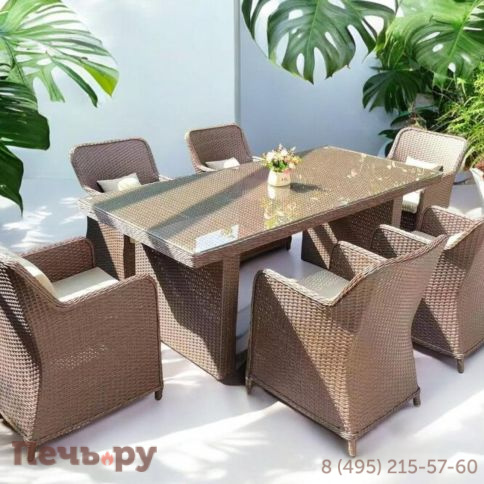 Стол плетеный обеденный Tagliamento Barcelona фото 2