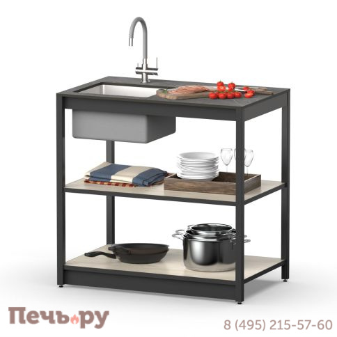 Стол разделочный Cronon с мойкой Lounge B-02S-L, 90 см фото 3