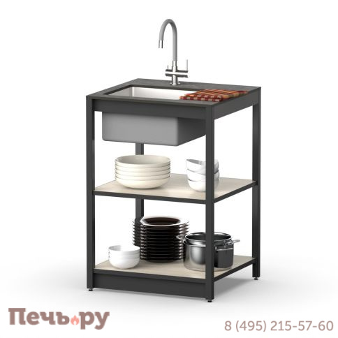 Стол разделочный Cronon с мойкой Lounge B-09S, 60 см фото 3