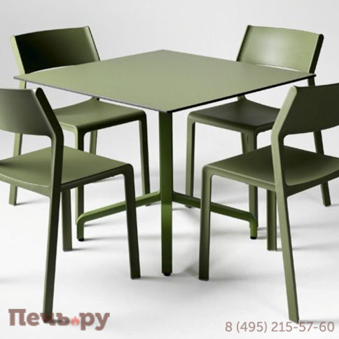 Стол складной квадратный Gardeck Frasca Mini 70*70, белый (база + столешница) фото 11