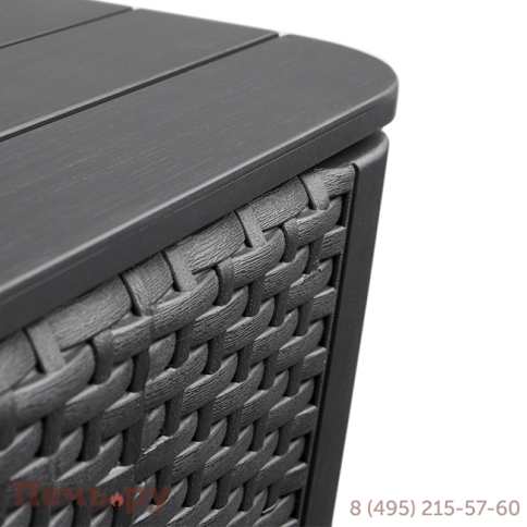 Стол-сундук Лузон Плюс (Luzon Plus Flat Wicker), графит фото 13