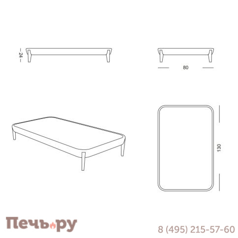 Столик плетеный кофейный DFN Aralia фото 5