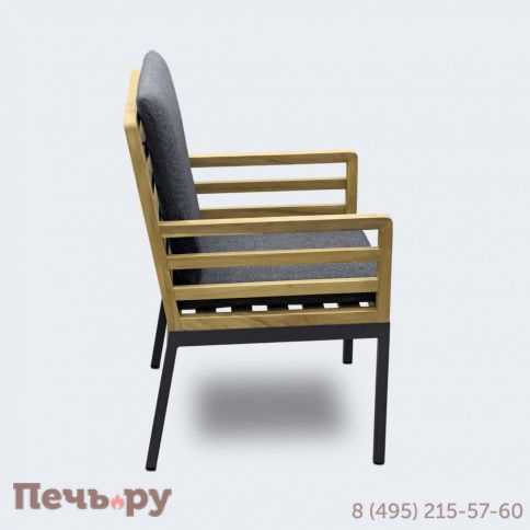 Стул Ideal Patio EGMONT каркас карбон - натуральный тик фото 2