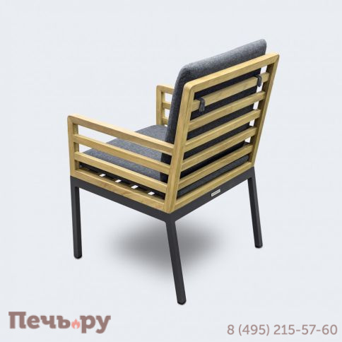 Стул Ideal Patio EGMONT каркас карбон - натуральный тик фото 4