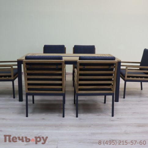 Стул Ideal Patio EGMONT каркас карбон - натуральный тик фото 8