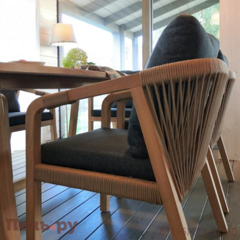 Стул Ideal Patio LEONOREN натуральный тик - роуп фото 5