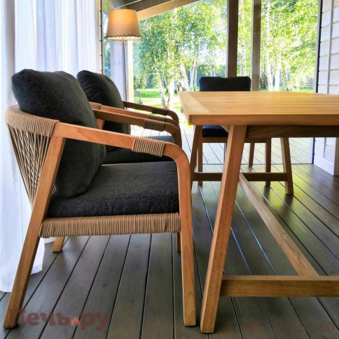 Стул Ideal Patio LEONOREN натуральный тик - роуп фото 6