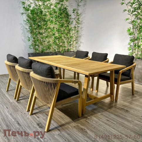 Стул Ideal Patio LEONOREN натуральный тик - роуп фото 8