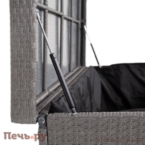 Сундук 4SIS Порту водонепроницаемый из искусственного ротанга, цвет графит фото 3
