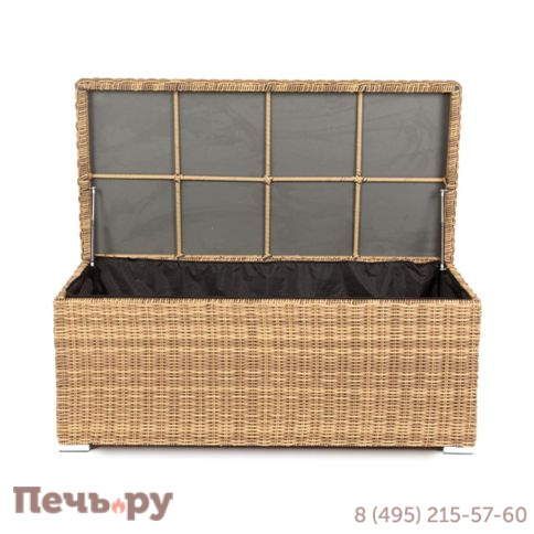 Сундук 4SiS Порту водонепроницаемый из искусственного ротанга, цвет соломенный фото 11