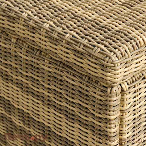 Сундук 4SiS Порту водонепроницаемый из искусственного ротанга, цвет соломенный фото 15