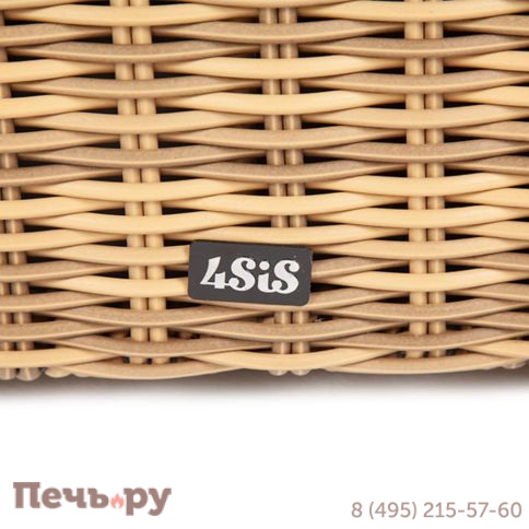 Сундук 4SiS Порту водонепроницаемый из искусственного ротанга, цвет соломенный фото 5