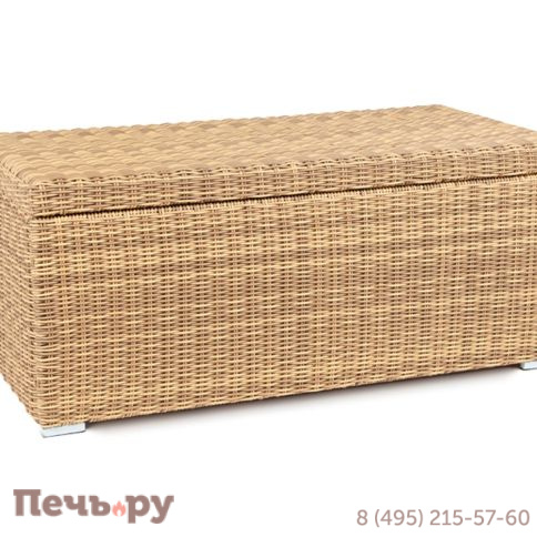 Сундук 4SiS Порту водонепроницаемый из искусственного ротанга, цвет соломенный фото 7