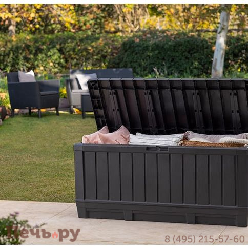 Сундук Keter Кенвуд (KENTWOOD STORAGE BOX) 350л, графит фото 3
