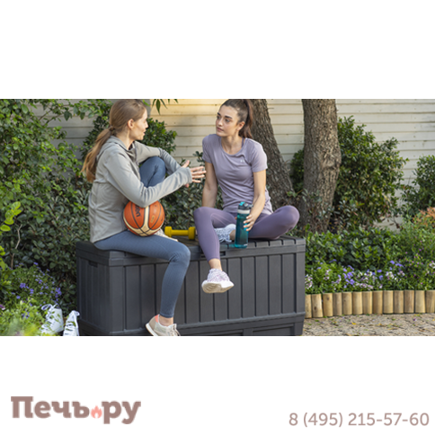 Сундук Keter Кенвуд (KENTWOOD STORAGE BOX) 350л, графит фото 8