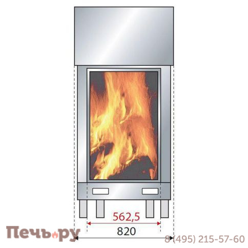 Топка каминная Axis Zénith 800 simple face BN2 фото 2