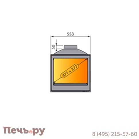 Топка Liseo Castiron LCI 5 G4 HRC с пиролизными стеклами фото 2