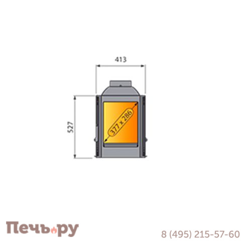 Топка Liseo Castiron LCI 5 G4 HRC с пиролизными стеклами фото 3