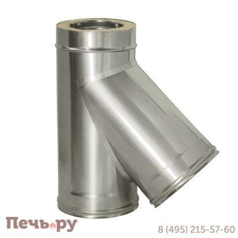 Тройник 45° с изоляцией Дымок Люкс 100/180 мм фото 3