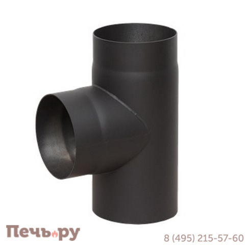 Тройник Lava (сталь 2мм, черный) 90* фото