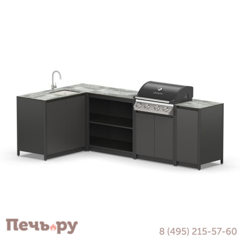 Угловой барбекю комплекс Cronon Lounge F-107SG, 2.7х1.5 м фото