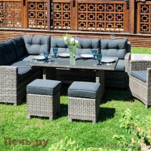 Угловой комплект Royal Family Genry из искусственного ротанга фото 2