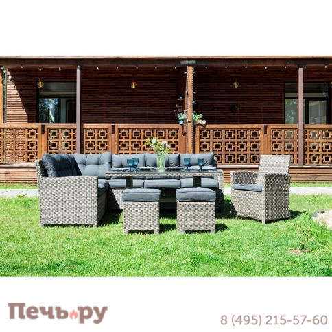 Угловой комплект Royal Family Genry из искусственного ротанга фото