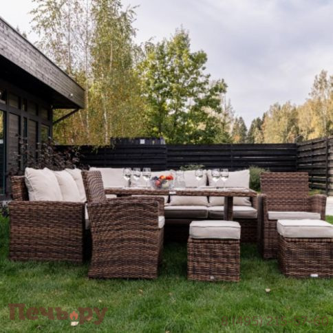 Угловой комплект Royal Family Zorro Plus Double коричневого цвета фото 3