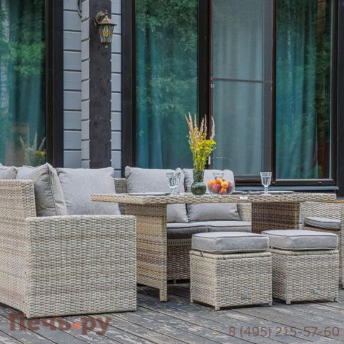 Угловой комплект Royal Family Zorro Wood бежевого цвета фото 2