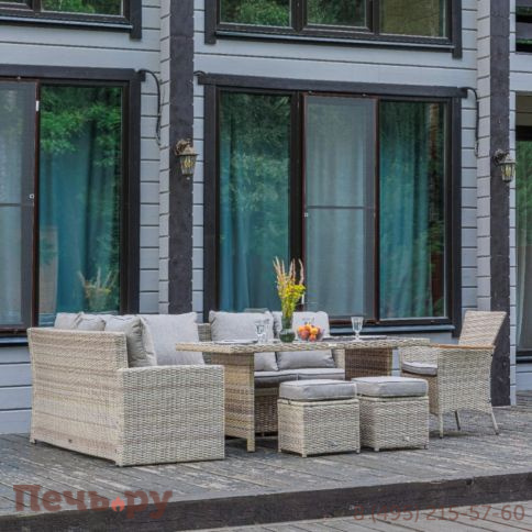 Угловой комплект Royal Family Zorro Wood бежевого цвета фото 5