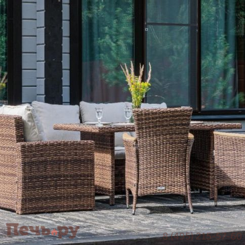 Угловой комплект Royal Family Zorro Wood Double коричневого цвета фото 2